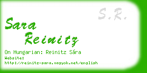 sara reinitz business card